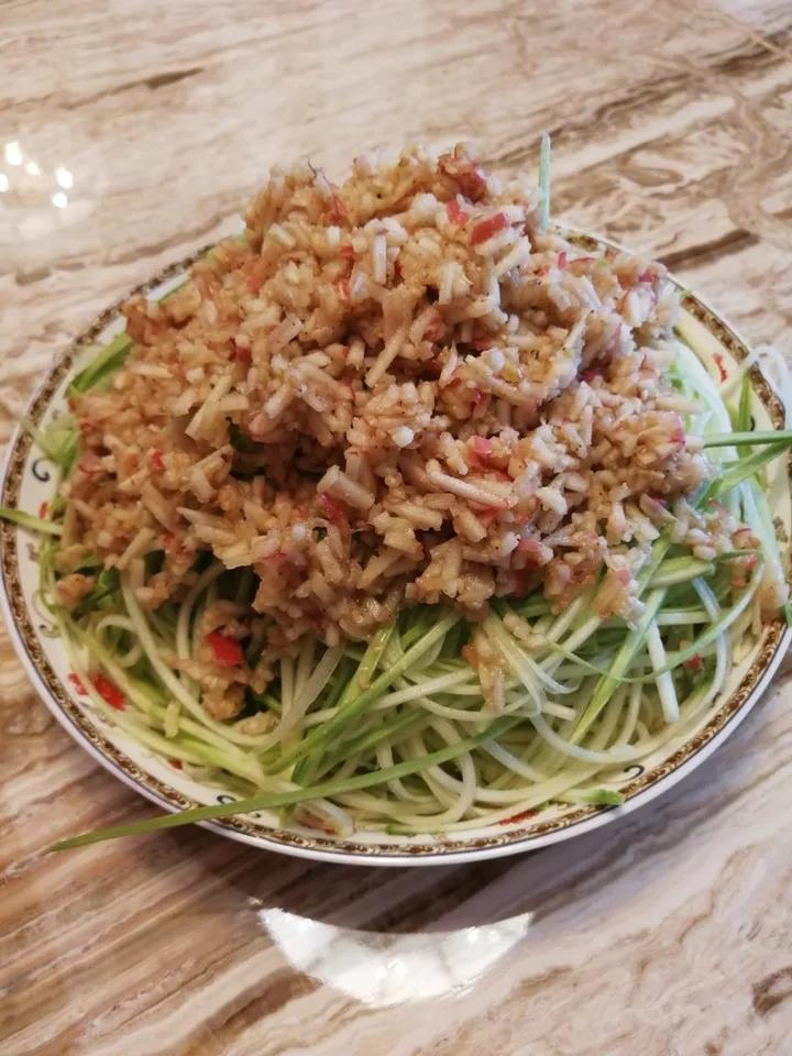 生拌西葫芦丝（无油素食）