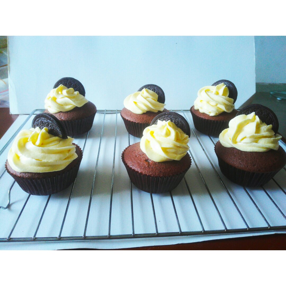 传统红丝绒杯子蛋糕（极软无泡打粉）Red velvet cupcake