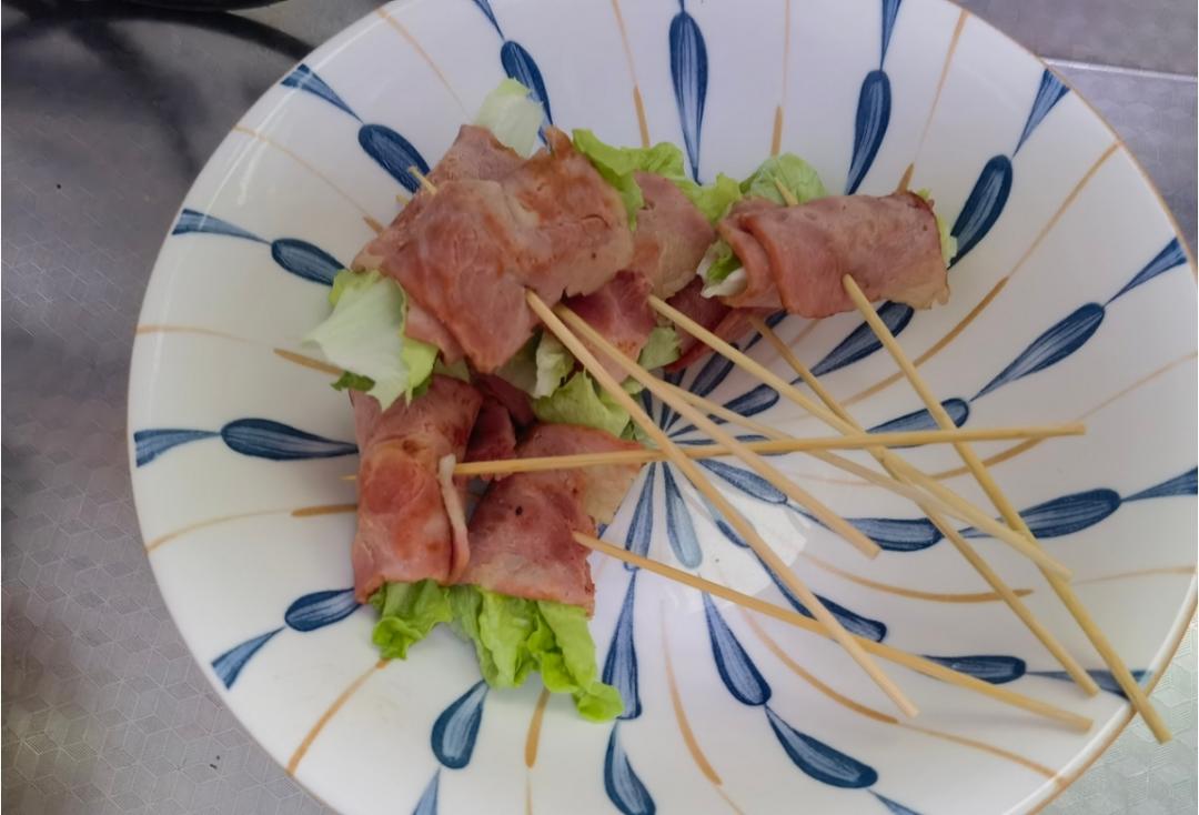 轻食.培根生菜卷