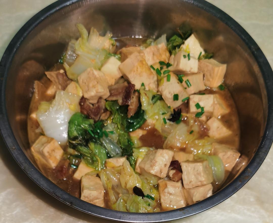 冬季最爱的家常菜！大白菜炖大豆腐或干豆腐