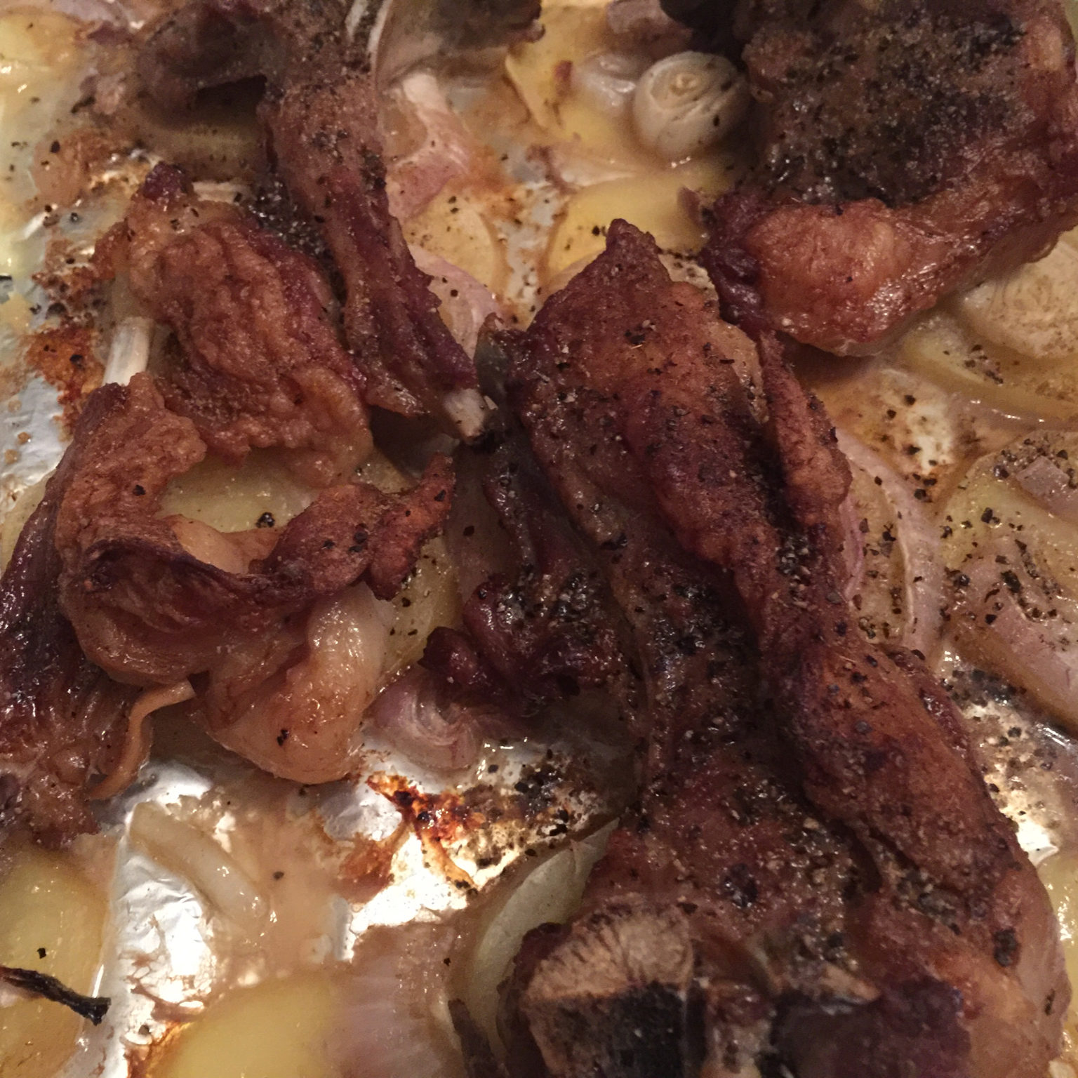 孜然羊排烤土豆