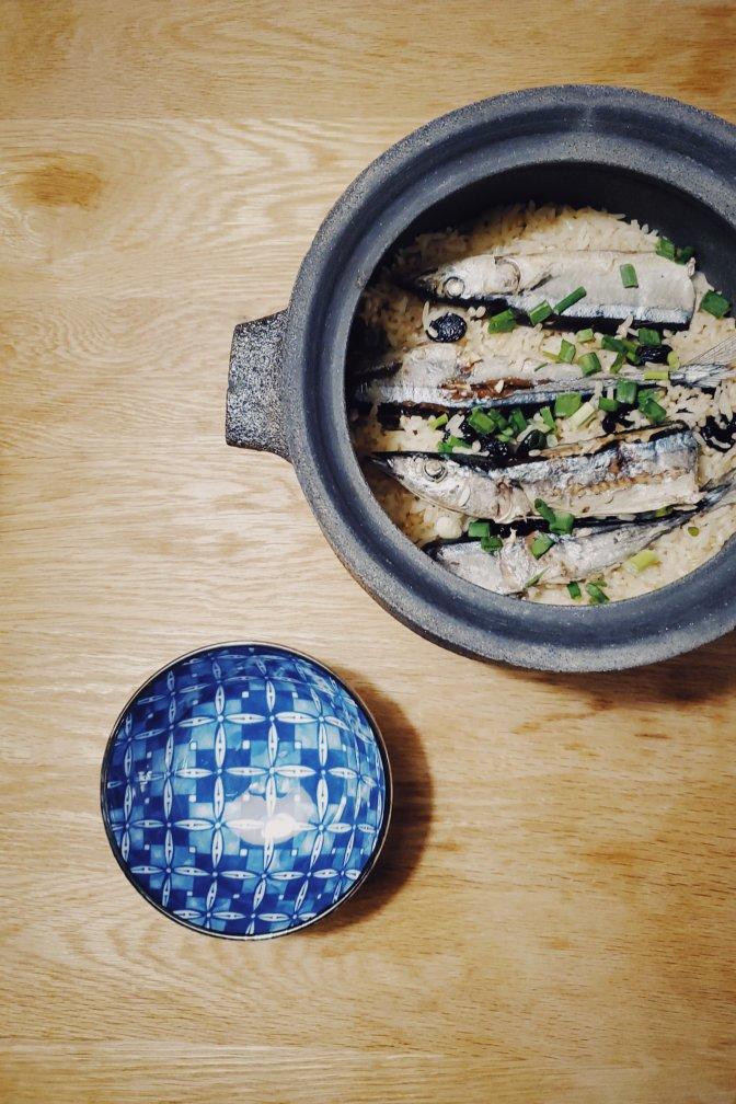 muji的花样土锅料理の秋刀鱼饭