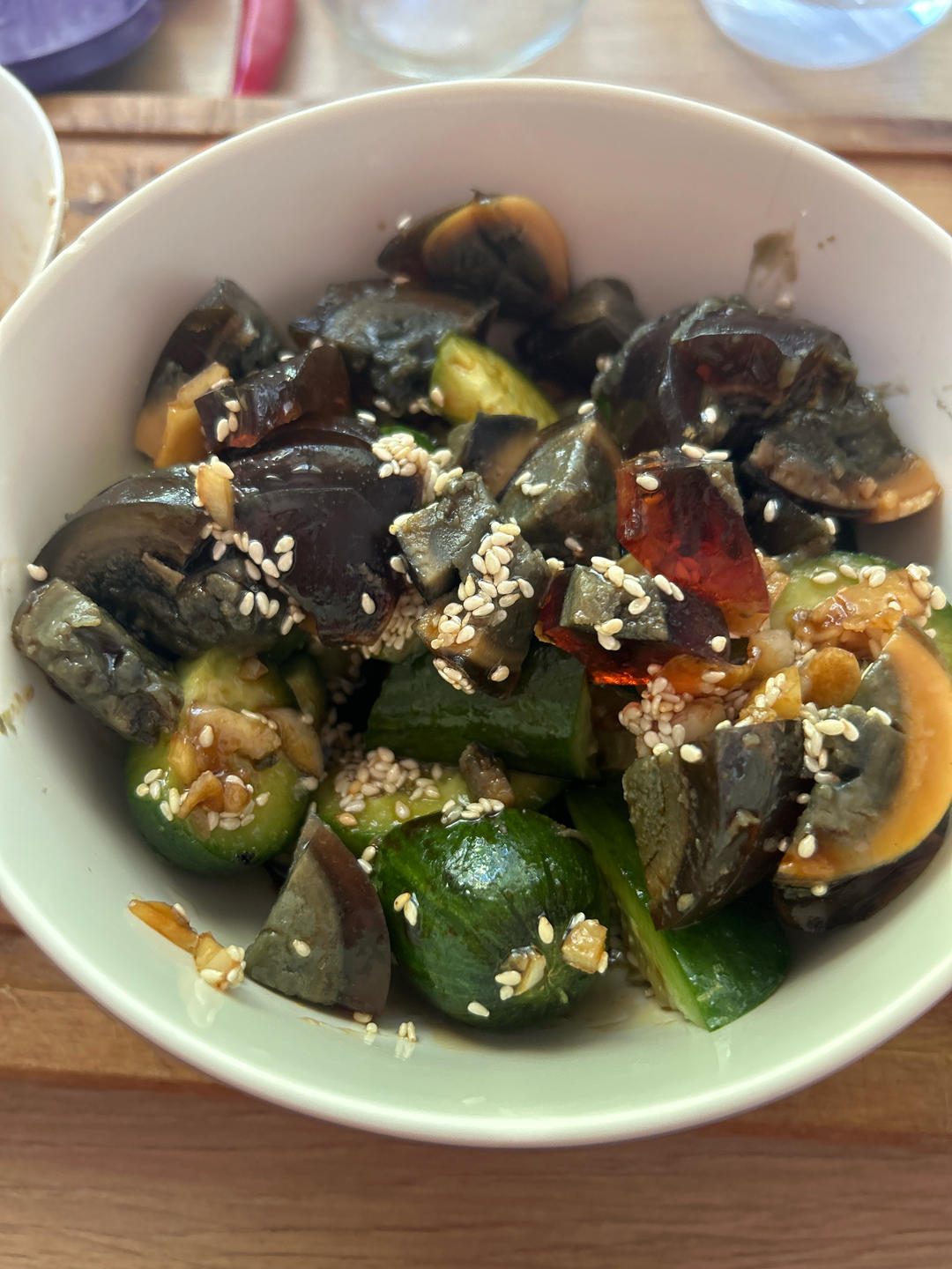 夏日开胃小凉菜“皮蛋拌黄瓜🥒”开胃减脂