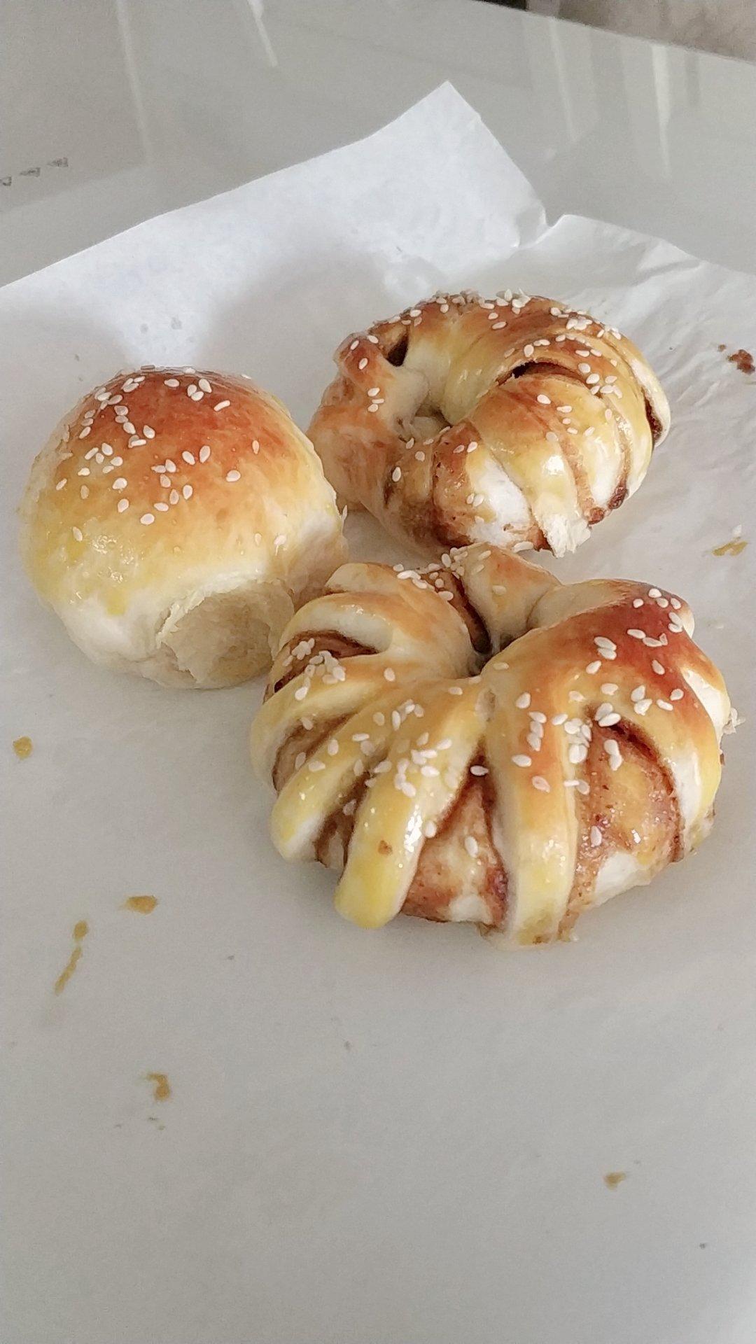 美味的豆沙面包卷（手揉版、手套膜）