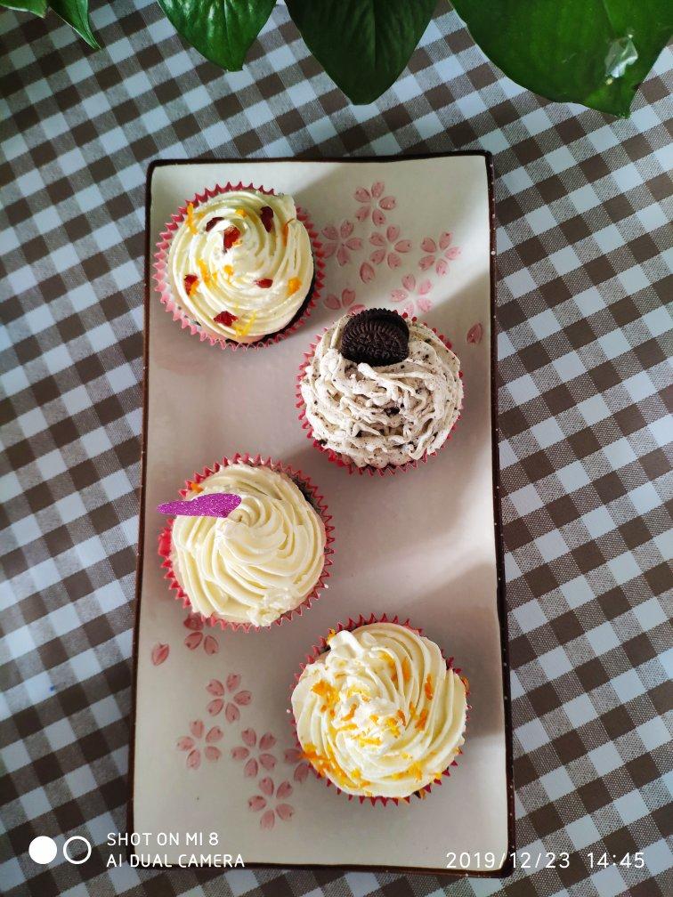 香橙可可杯子蛋糕（特别适合韩式裱花）