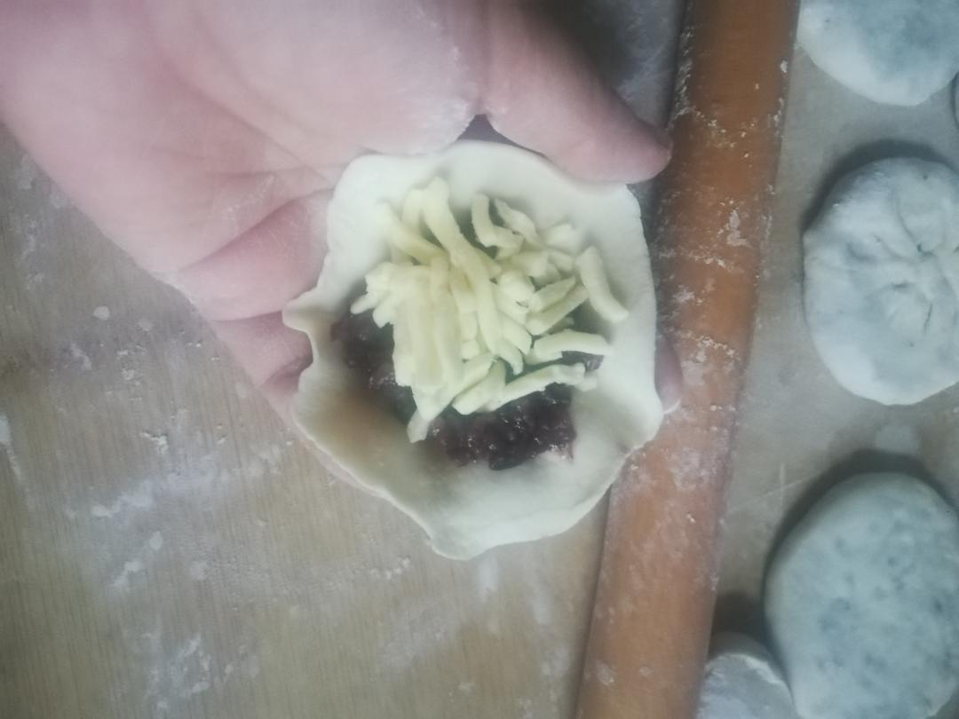 剩饭利用之紫米（芝士）饼的做法 步骤3