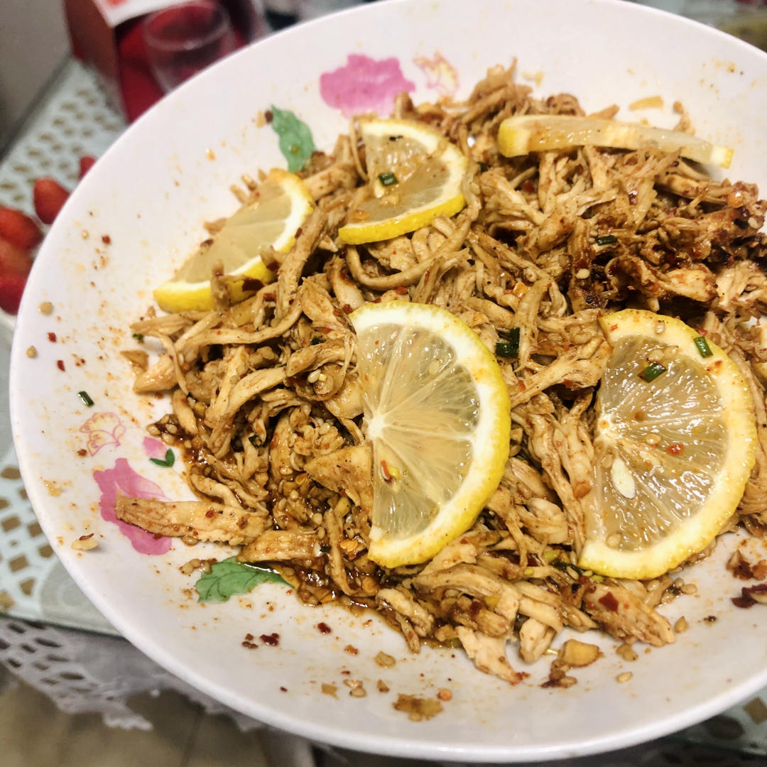 ✅ 第6道快手低脂菜✨清爽美味的柠檬鸡丝🍋鸡胸肉满分吃法💯