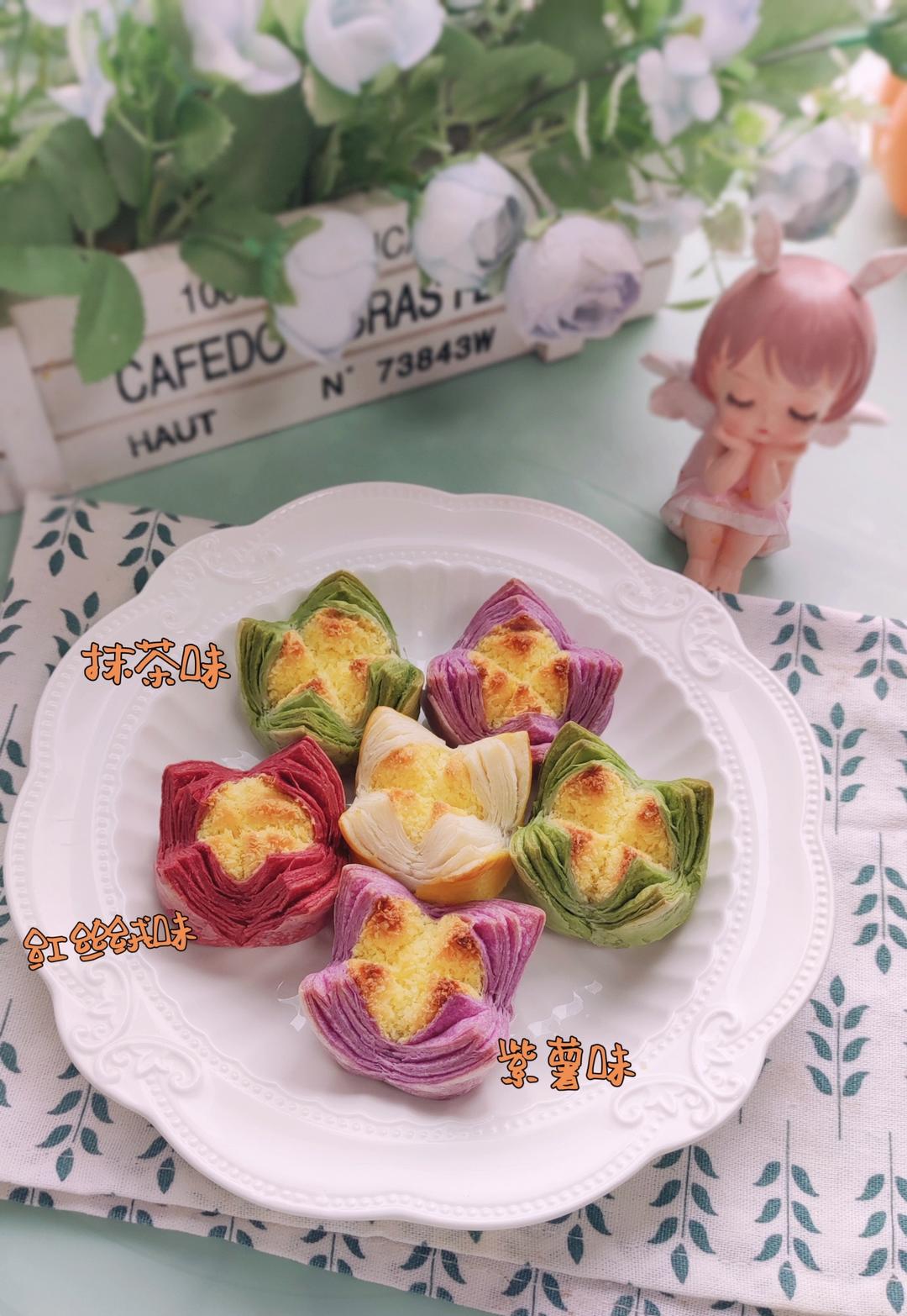 花开富贵之四种口味的椰蓉开口酥