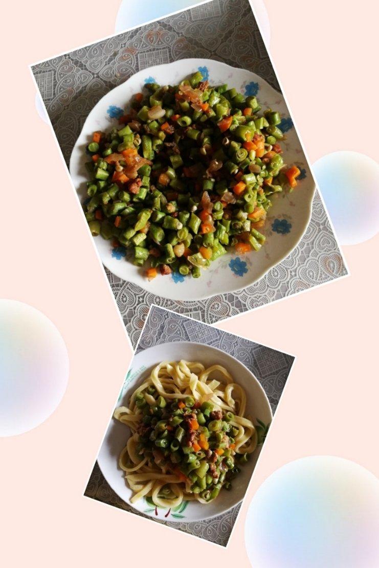 儿子能吃满满一碗饭的肉末豆角