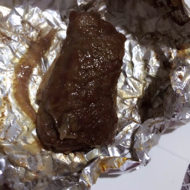 只想努力_活出自己的精彩做的锡纸蜜汁烤牛排