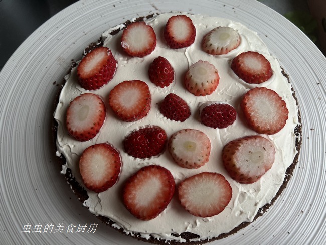 鲜草莓巧克力裸蛋糕的做法 步骤8