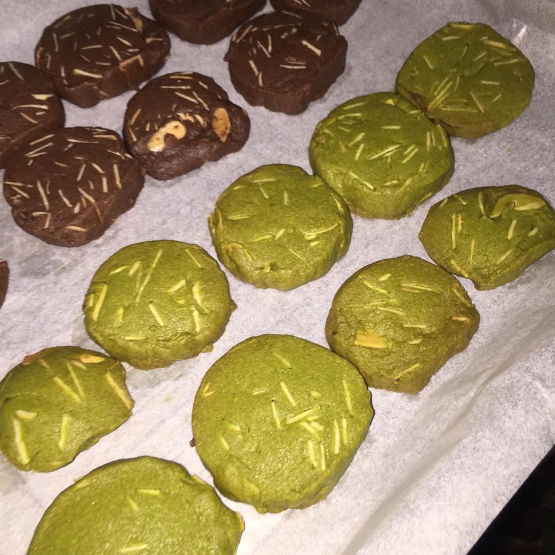 ️巧克力/抹茶控超爱✅巧克力/抹茶杏仁曲奇饼干‼