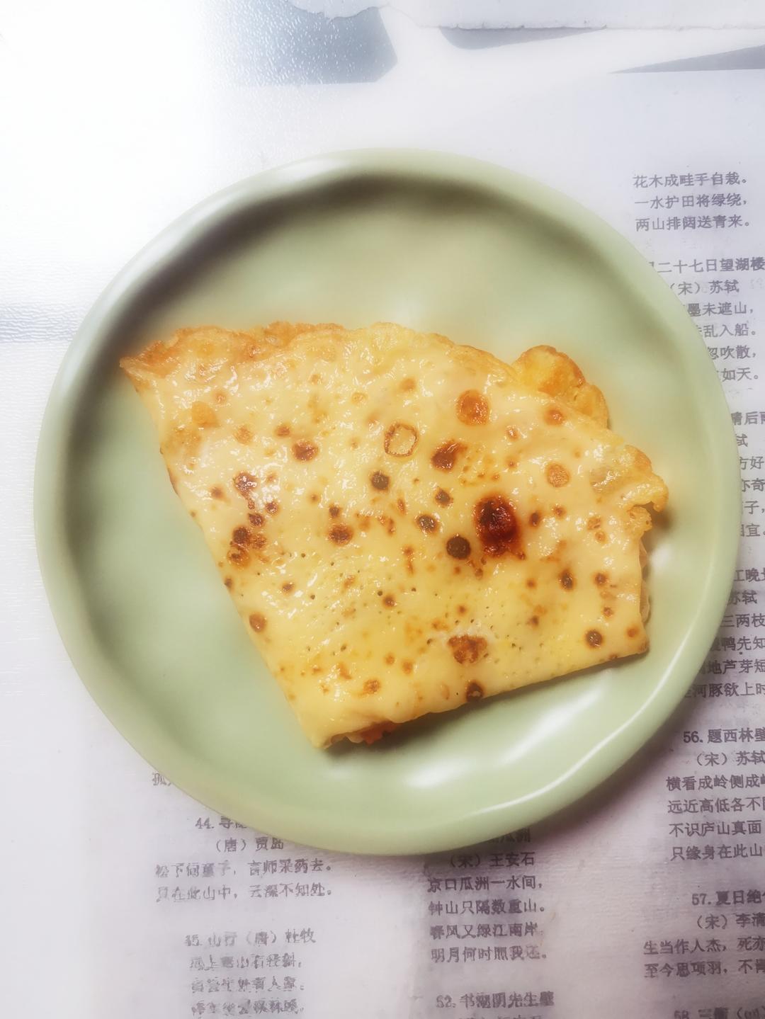 5至10分钟轻松做早餐，葱花鸡蛋薄饼