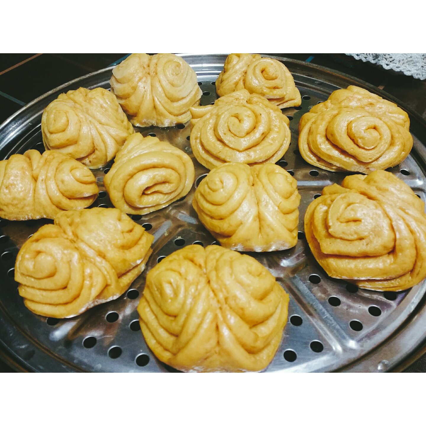 南瓜花卷馒头