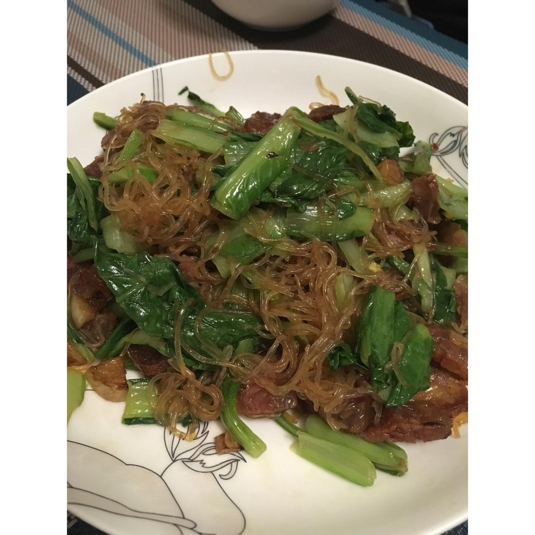肉末粉丝小白菜