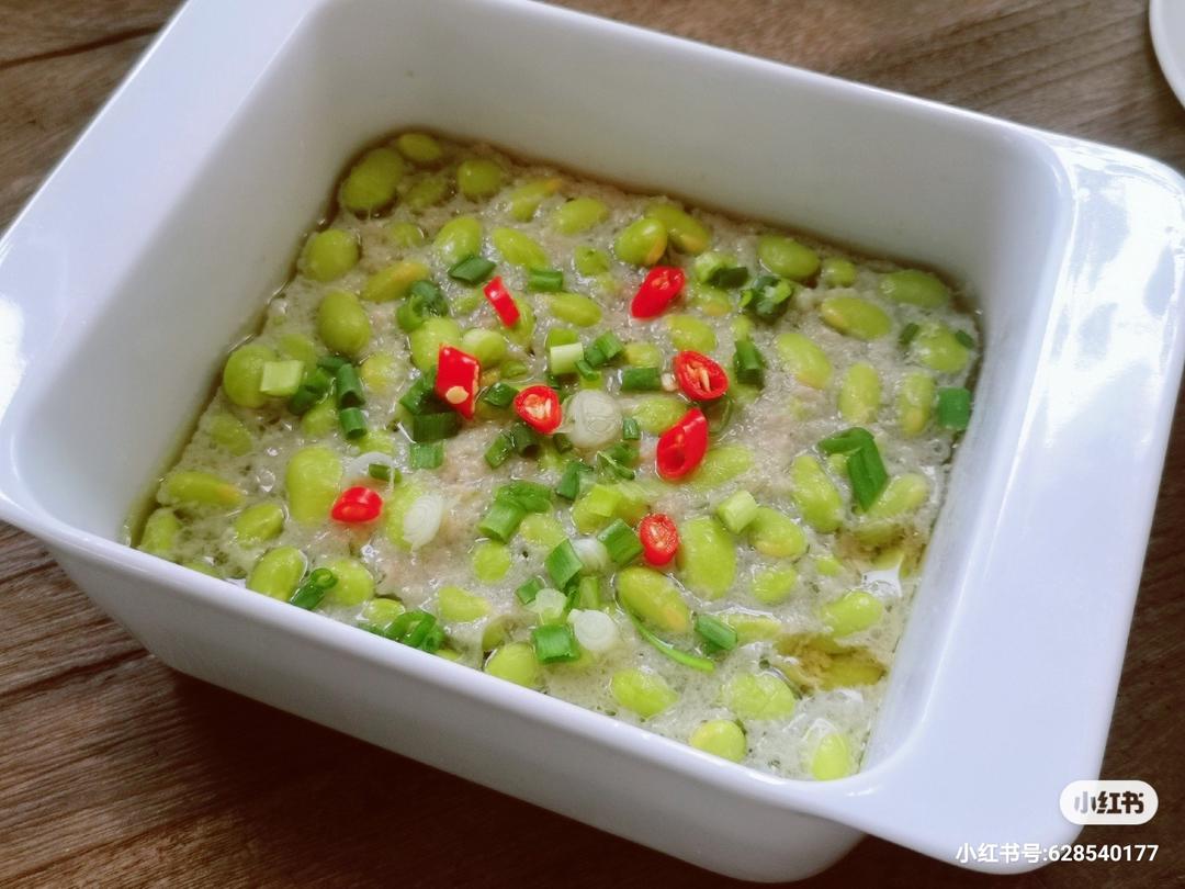 干蒸肉沫毛豆米汤