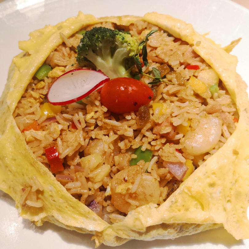 懒人丸子泡菜海鲜炒饭