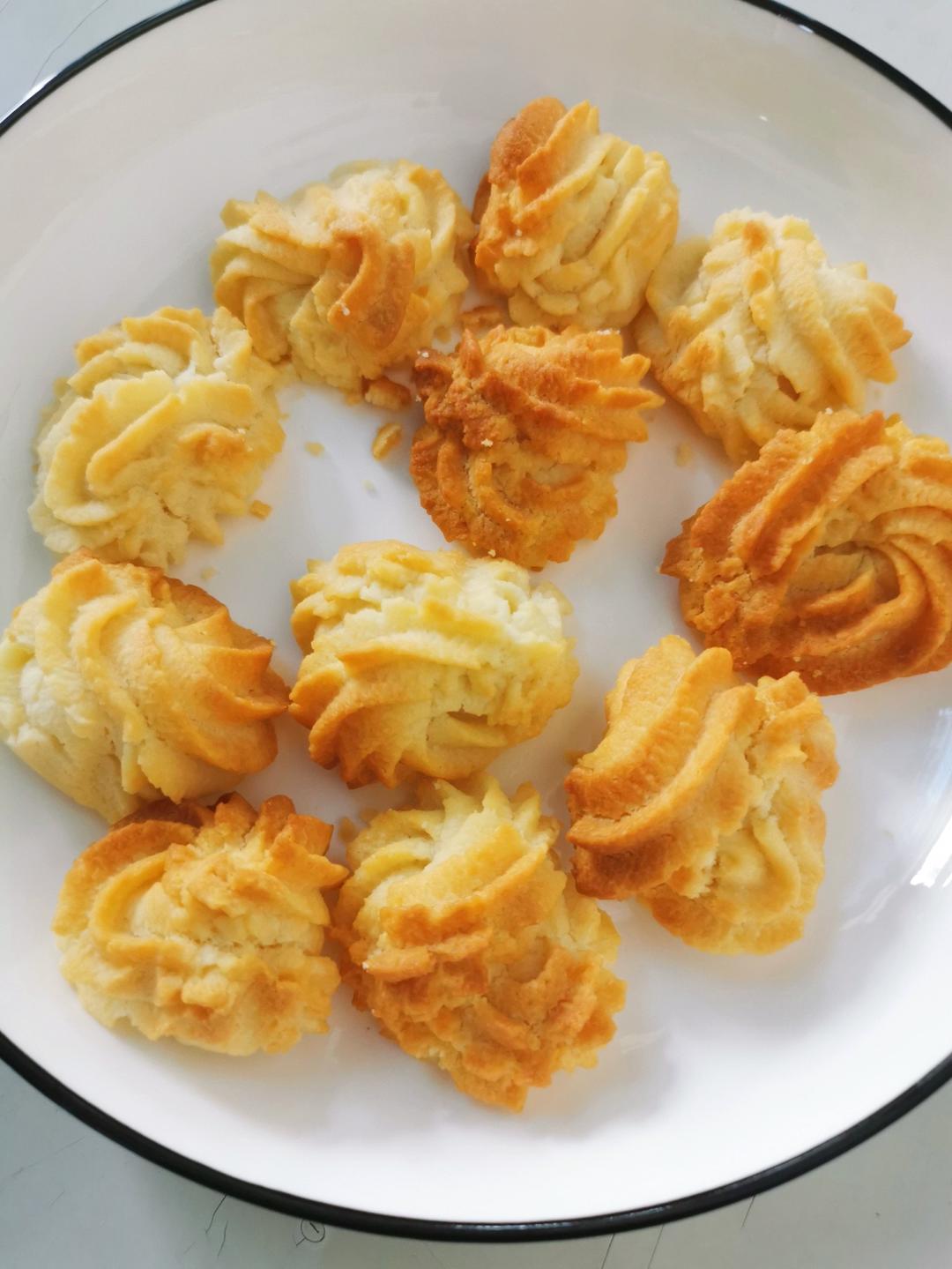 曲奇饼干，完美配方超好挤，酥到不敢碰，一个月还能酥掉渣