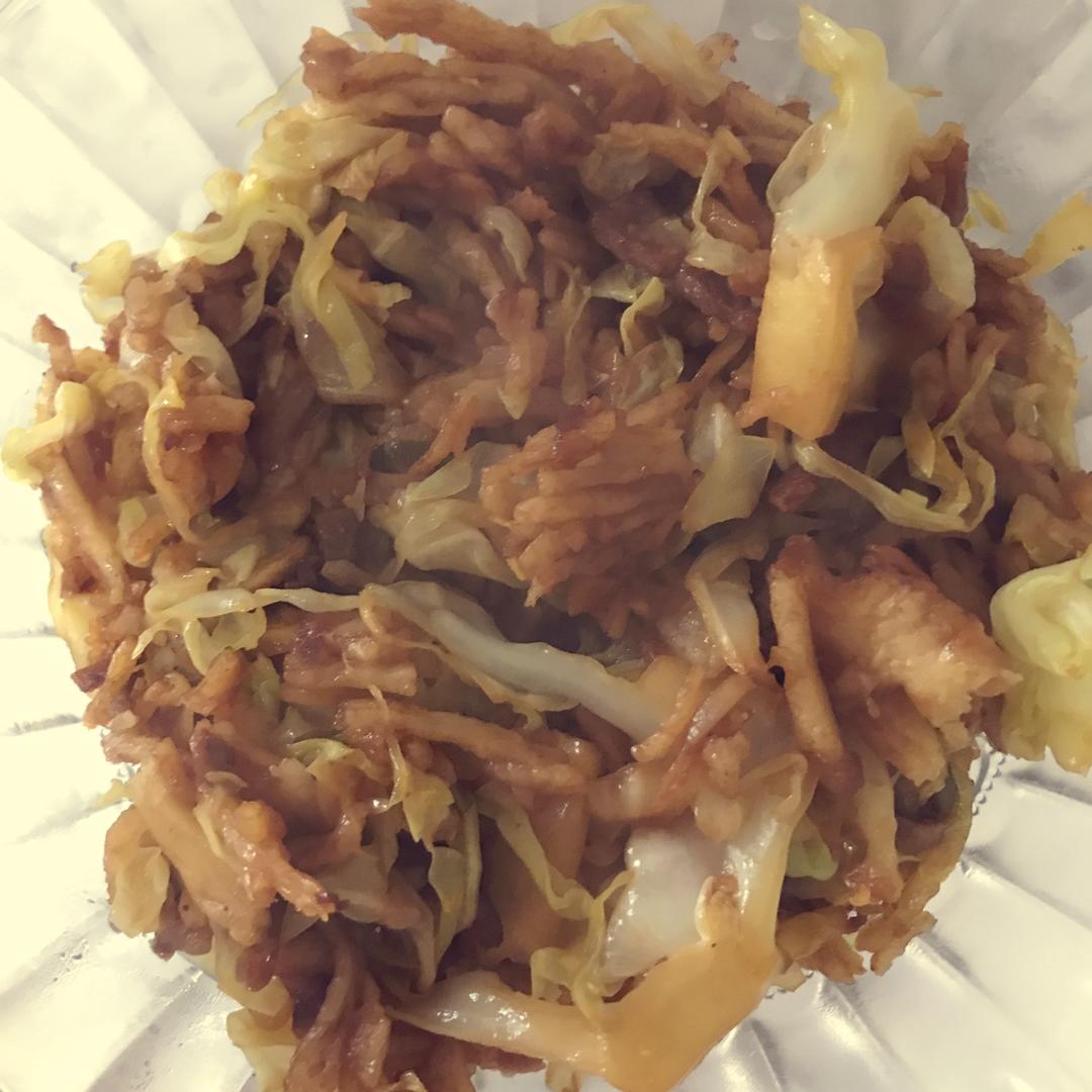 堂妈小厨——肉丝炒饼