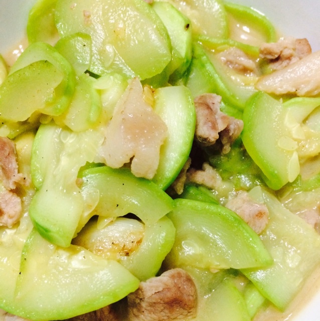 西葫芦炒肉片