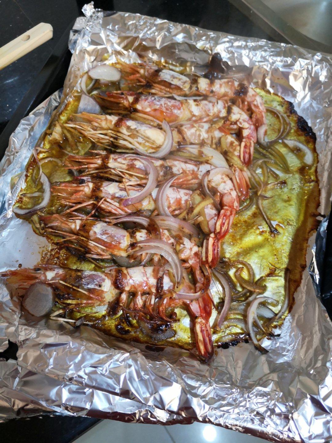 盐烤阿根廷红虾