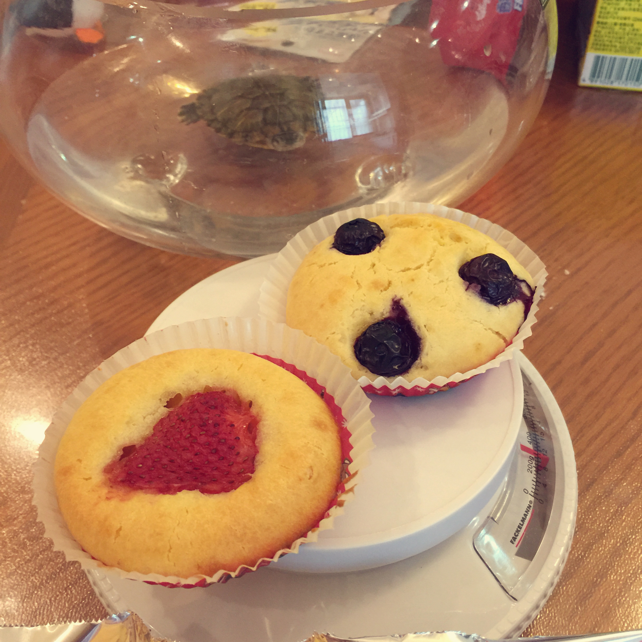 一整颗草莓の马芬