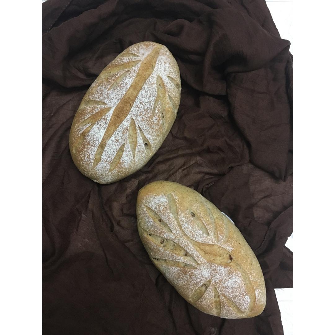 香喷喷的全麦培根面包