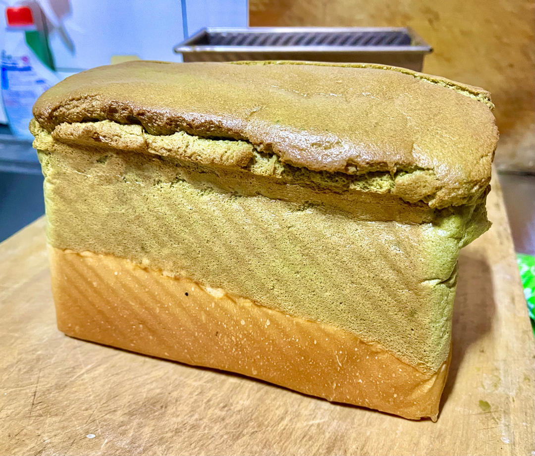 抹茶蛋糕吐司｜每口都是双重美味，太过瘾