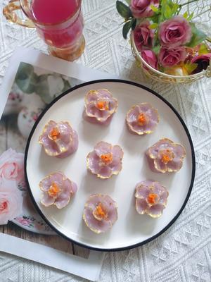 梦幻紫色花朵水晶饺子的做法 步骤18