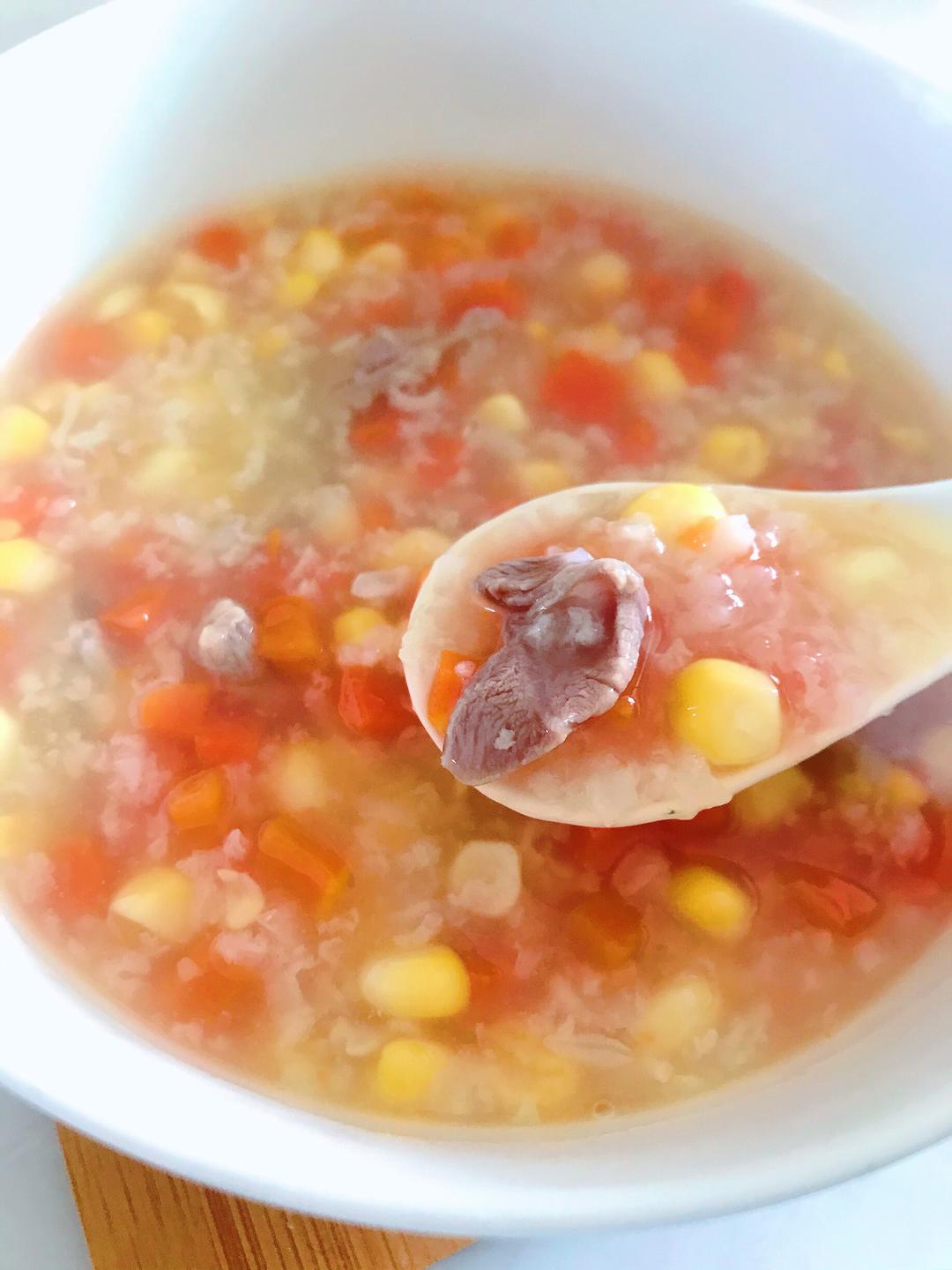 胡萝卜玉米瘦肉粥（压力锅版肉很嫩）没胃口的好帮手