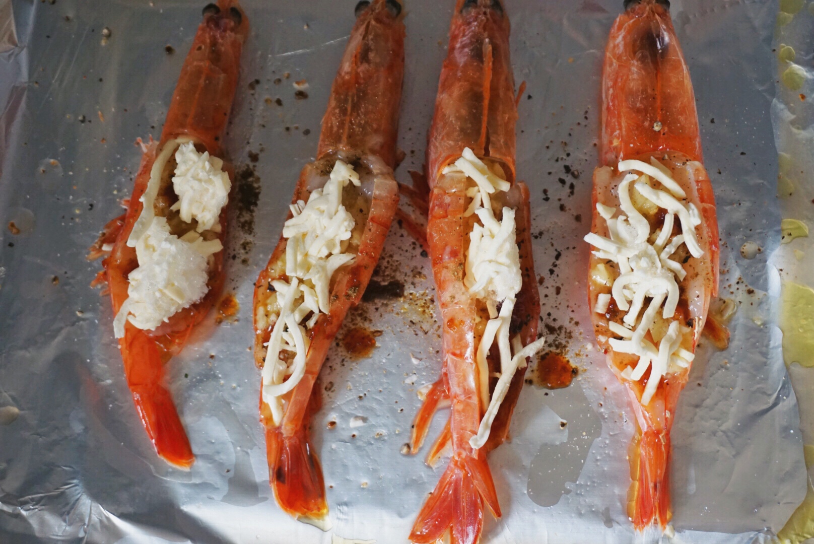 芝士烤大虾蔬菜面的做法 步骤7