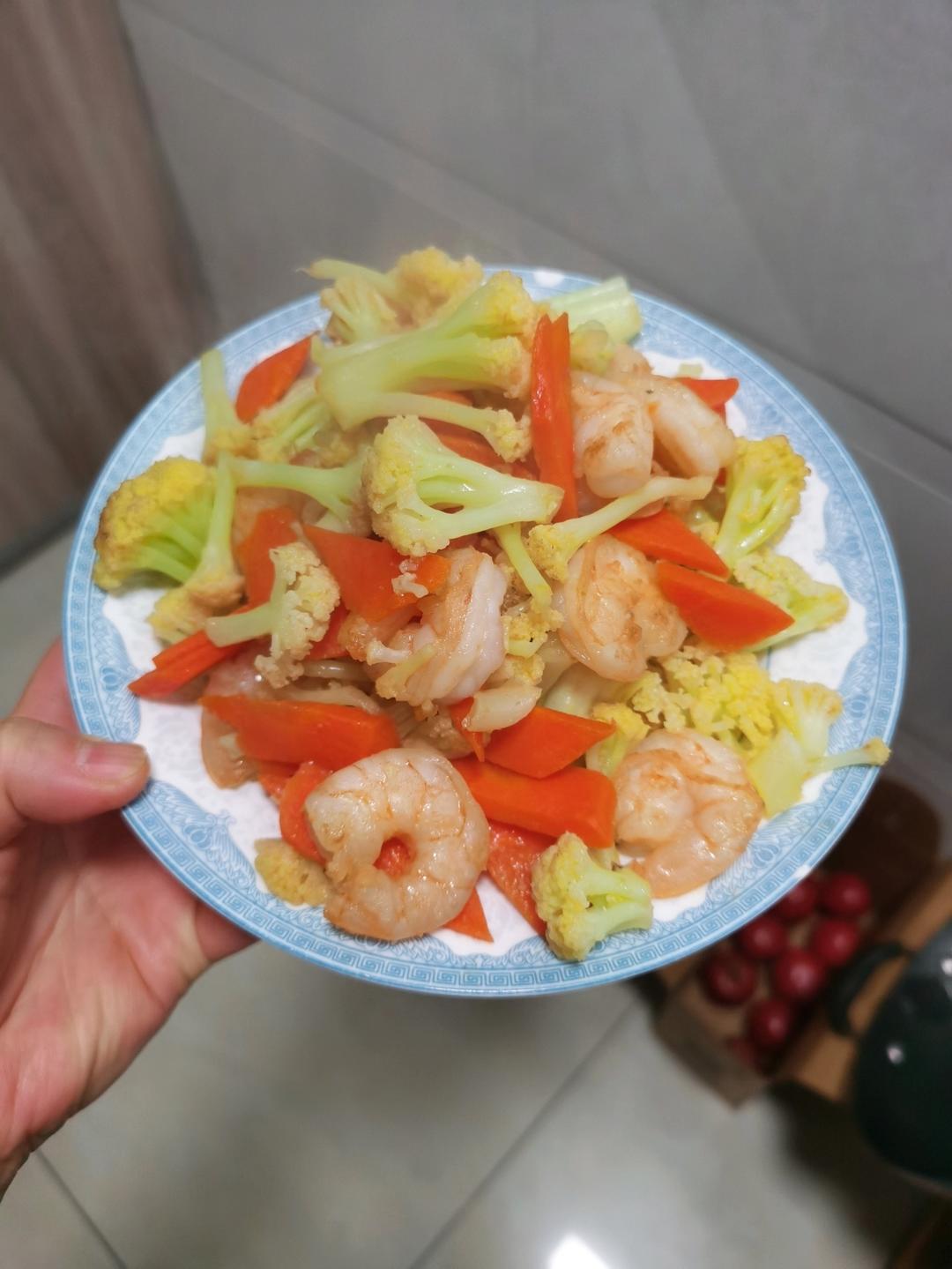 花菜炒虾仁
