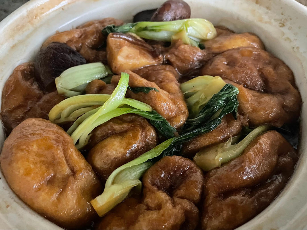 香菇青菜面筋煲