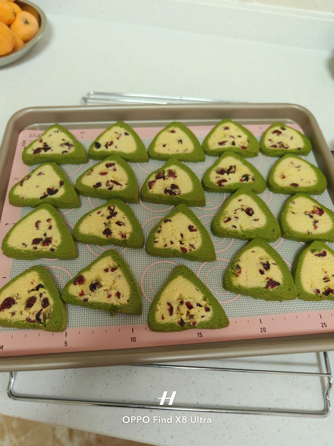 小嶋老师||又香又酥的抹茶蔓越莓冰曲奇🍪