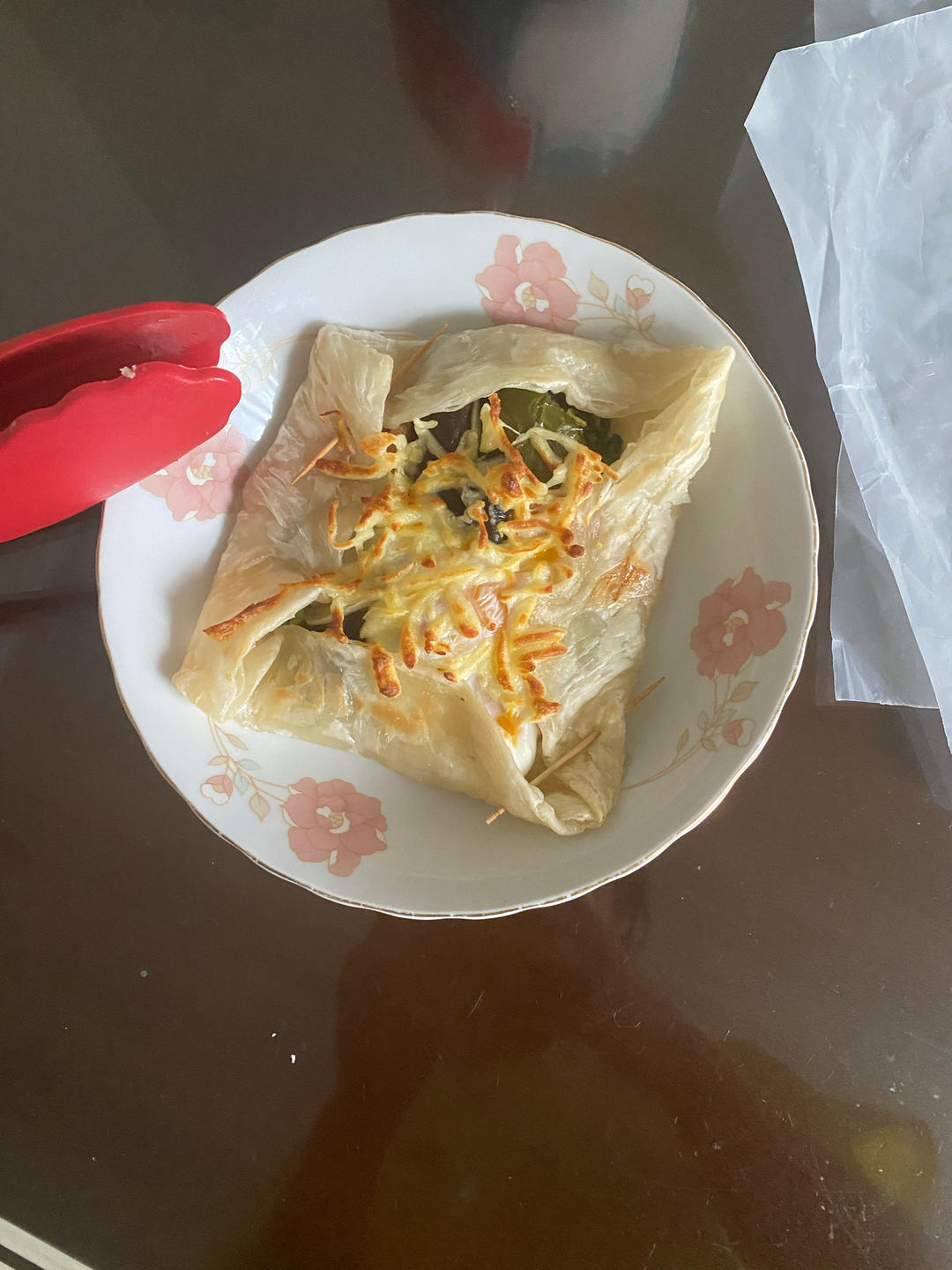 芝士鸡蛋手抓饼