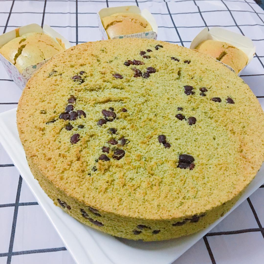 8寸抹茶戚风蛋糕