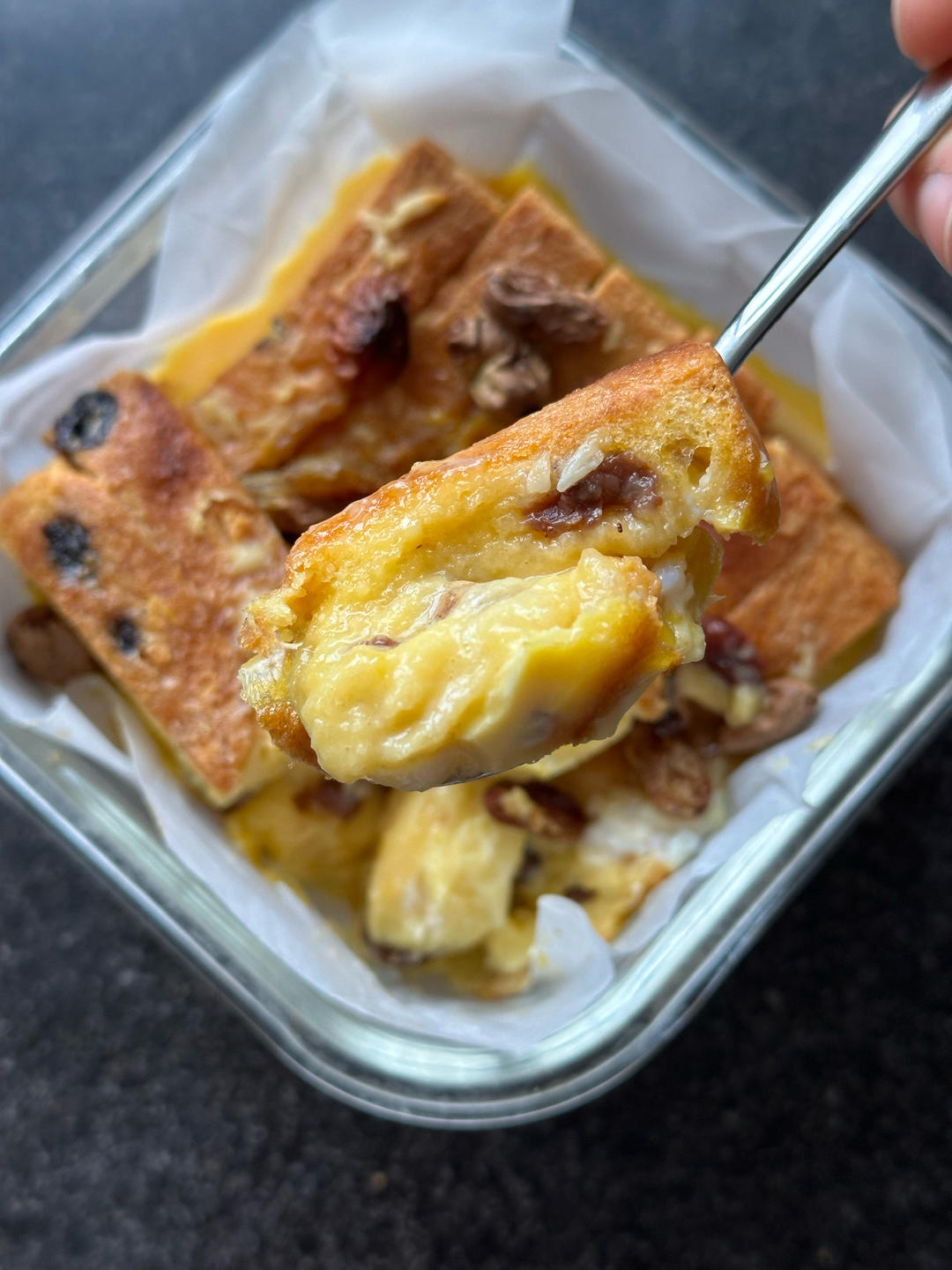 空气炸锅醪糟提子烤蛋奶吐司布丁