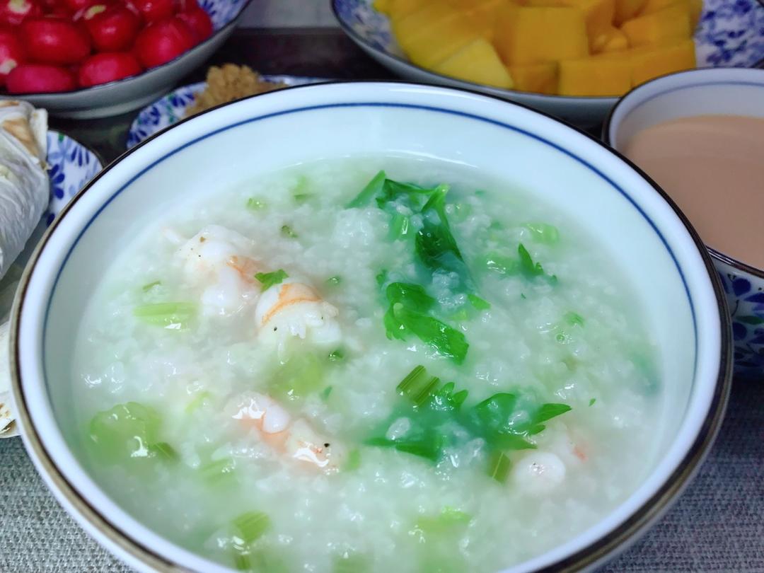 鲜虾香芹粥