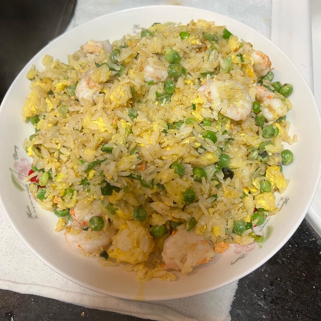 蜜豆蛋黃炒飯的做法