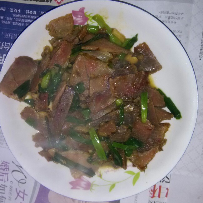 蒜苔炒腊肉
