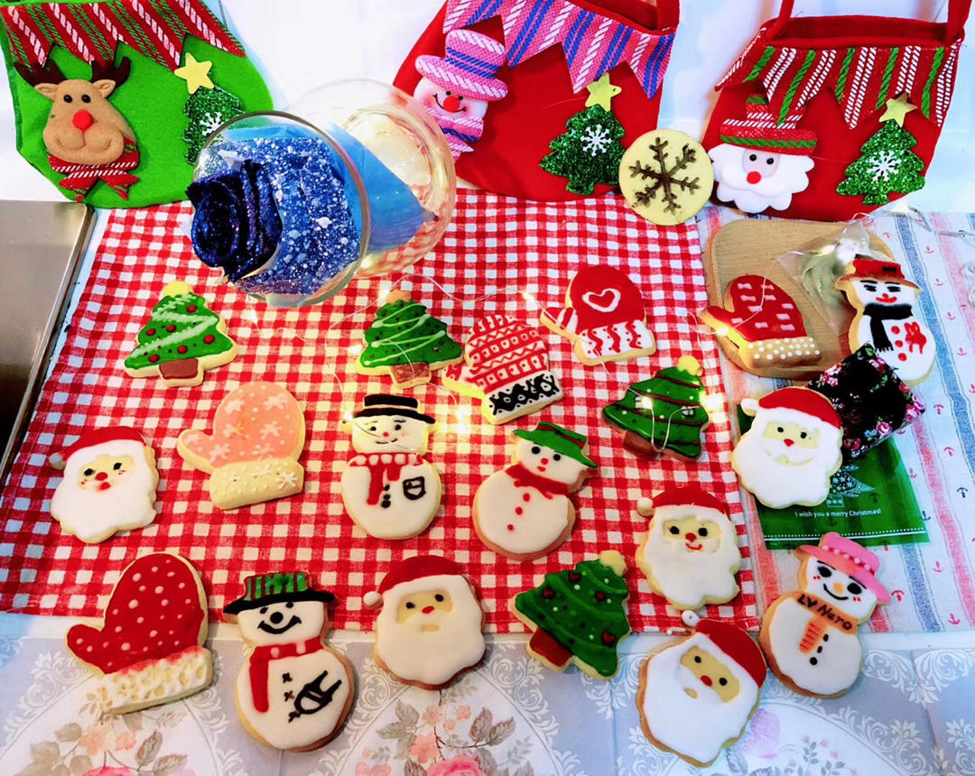 圣诞姜饼翻糖糖霜饼干底胚（超平整）