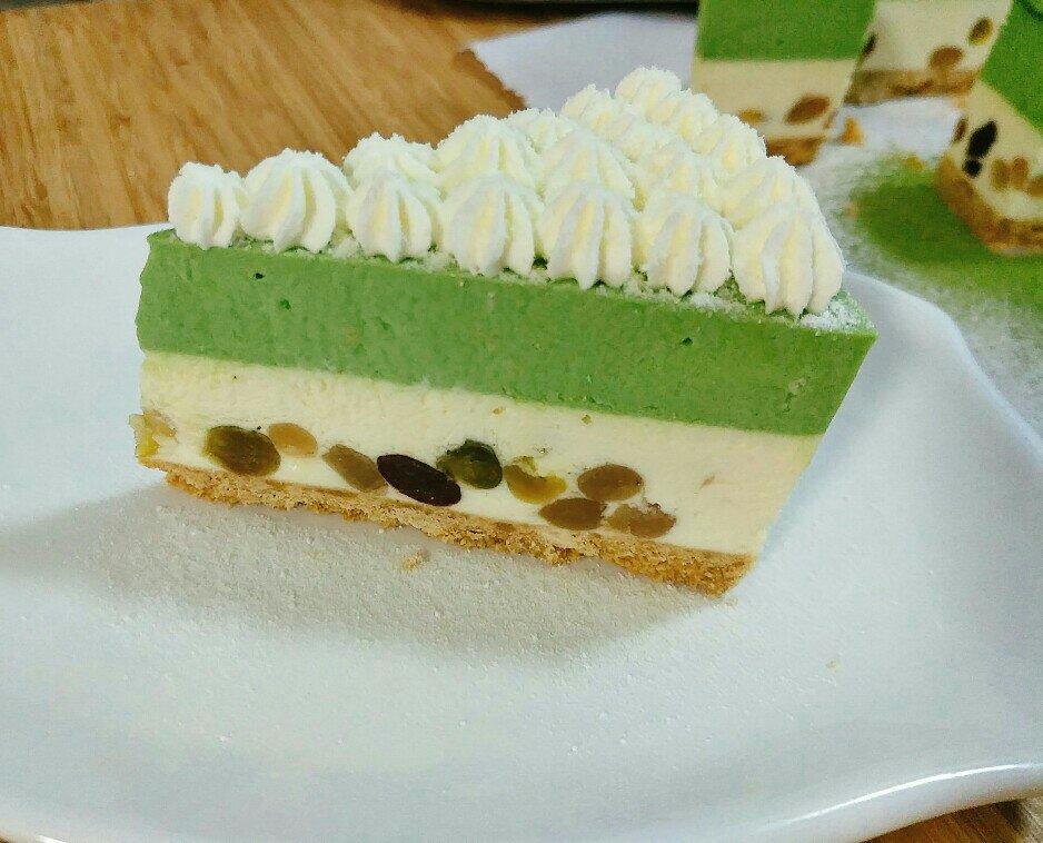 抹茶红豆冻芝士