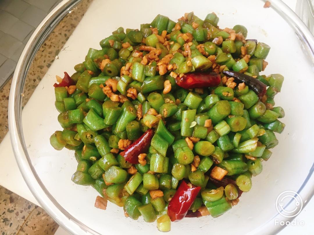 肉沫豆角下饭菜