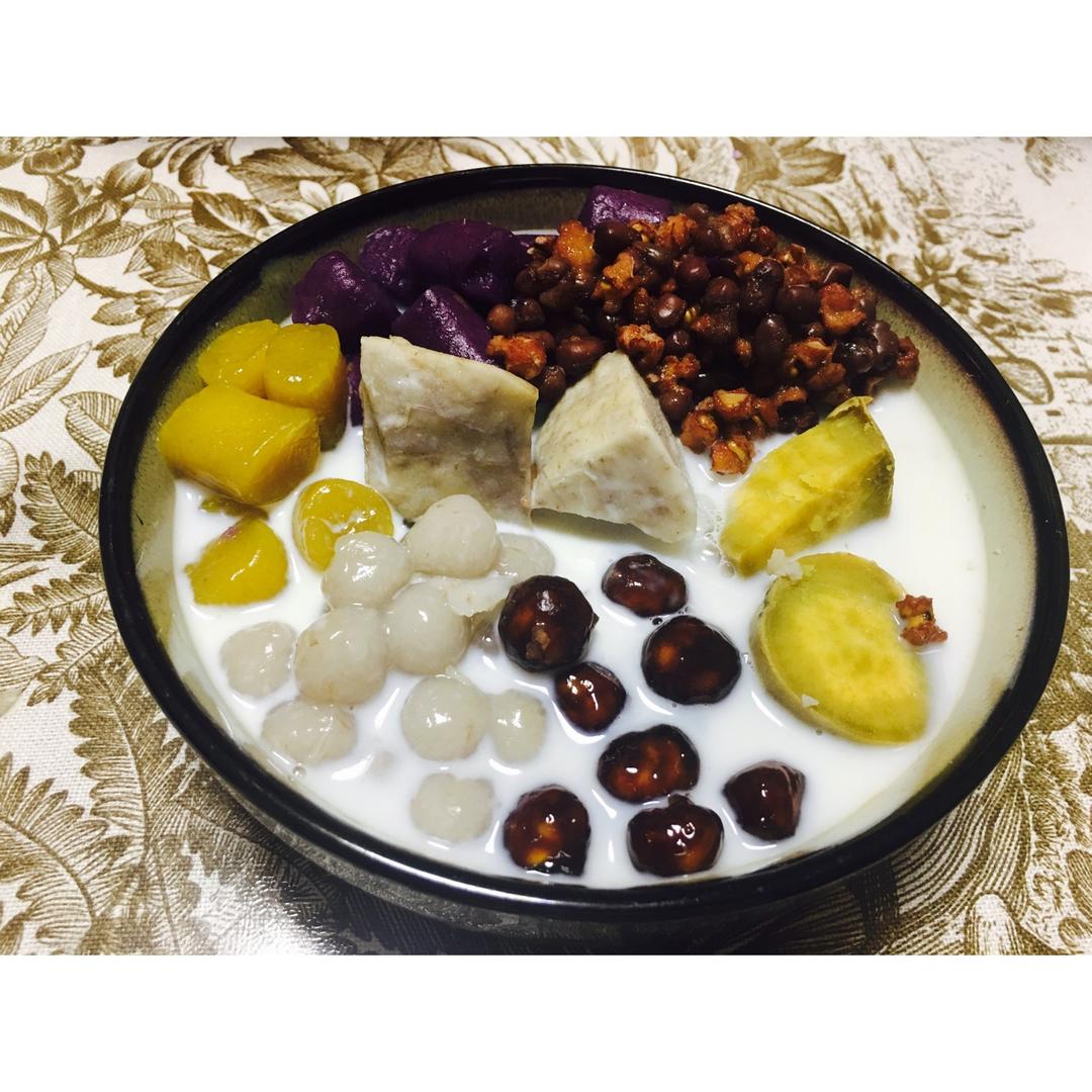 【视频】椰汁芋圆（芋头、红薯、紫薯圆）