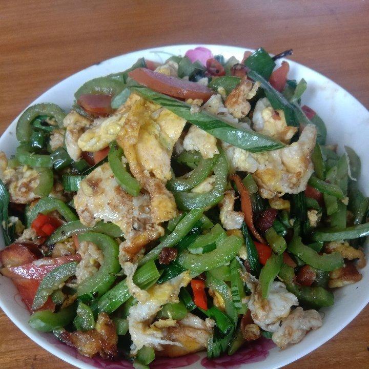 郭勇berlin做的蛇瓜炒鸡蛋