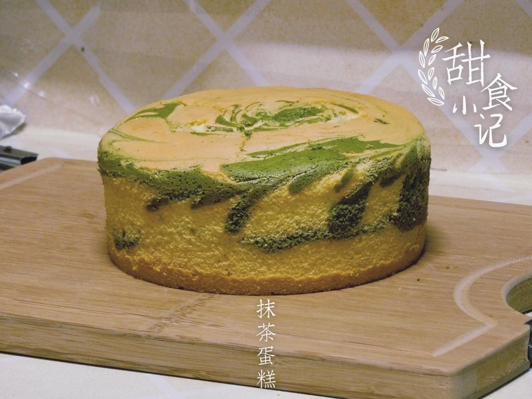 六寸抹茶戚风蛋糕胚，不回缩不塌陷