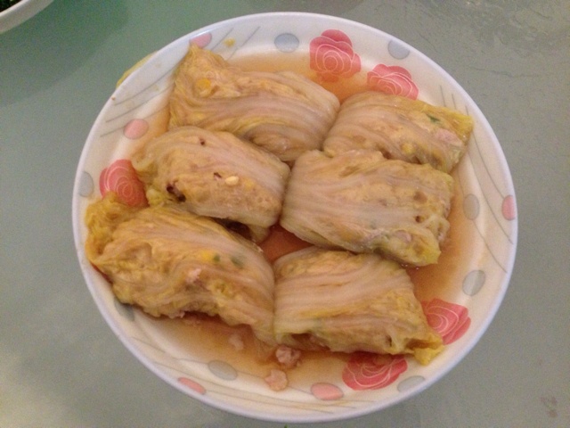 白菜肉糜卷
