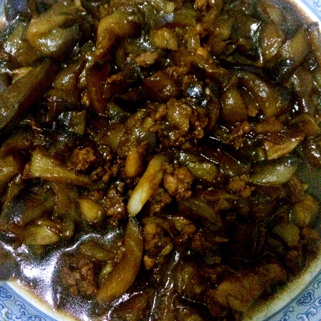 红烧肉末茄子