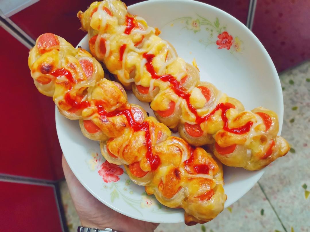 💡手抓饼N种吃法㊙️拉丝芝士香肠酥巨好吃