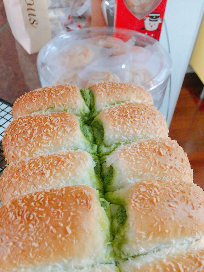 抹茶奶酥小金砖（70%中种吐司）